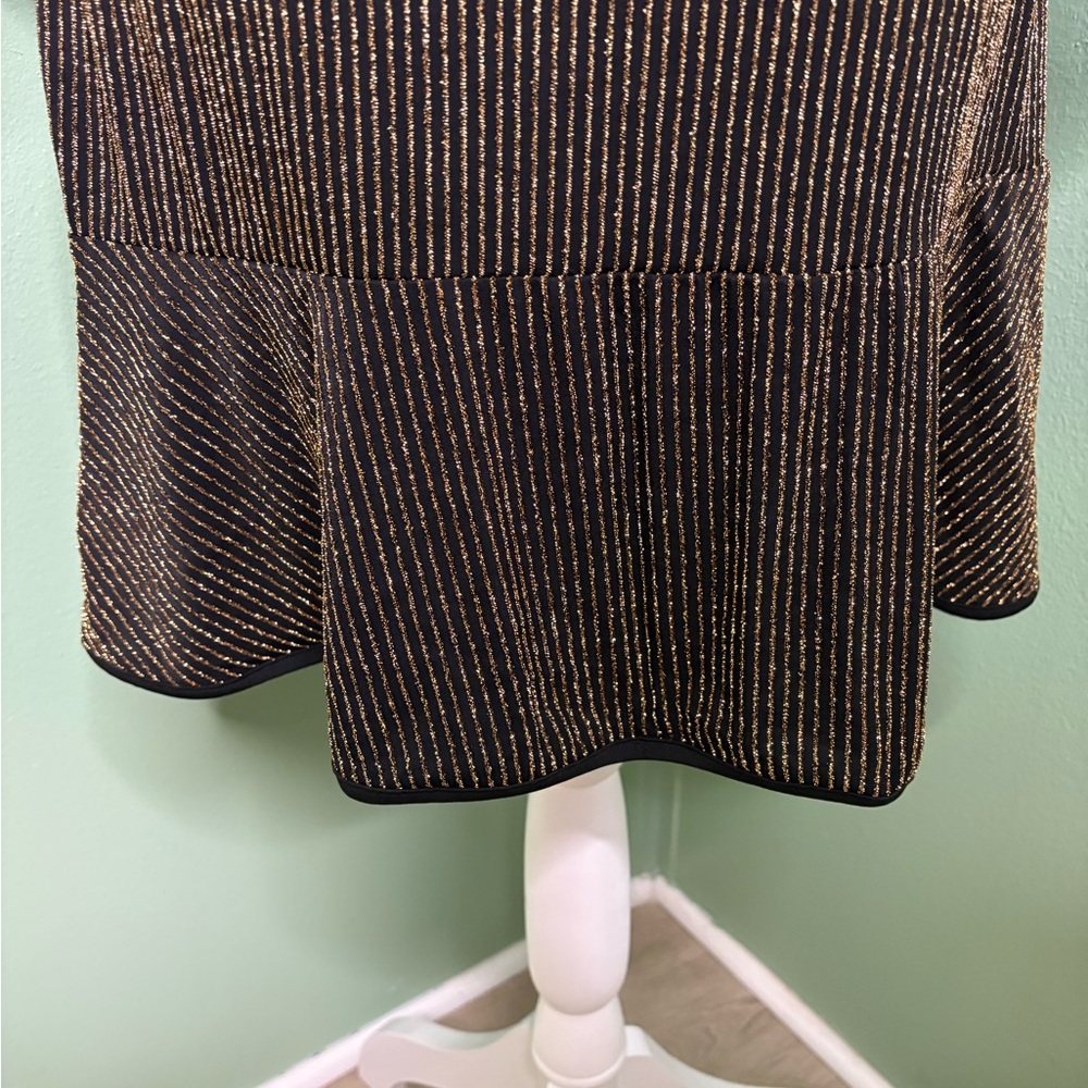 NWT MICHAEL Michael Kors Black and Gold Long Sleeve Dress small - Picture 8 of 11